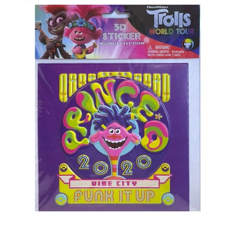 Inkology Trolls 3D Sticker – Fun Reusable Stickers for Kids & School Supplies - Inkology