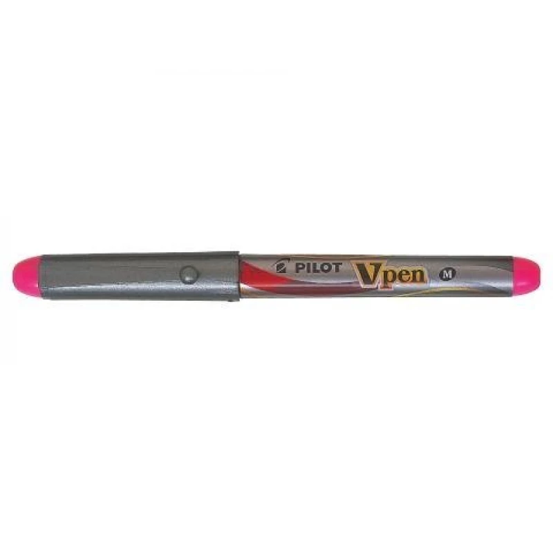 قلم حبر بايلوت V-Pen وردي سن متوسط - كتابة سلسة - بايلوت