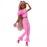 Barbie Deluxe Style Doll #4 in Pink Jumpsuit with Braided Hair, Fashion Doll for Kids - Barbie