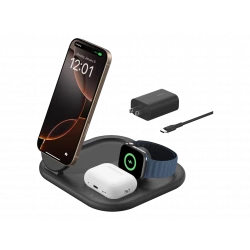 شاحن Belkin BoostCharge 3 في 1 مغناطيسي Qi2 15 واط لجهاز iPhone