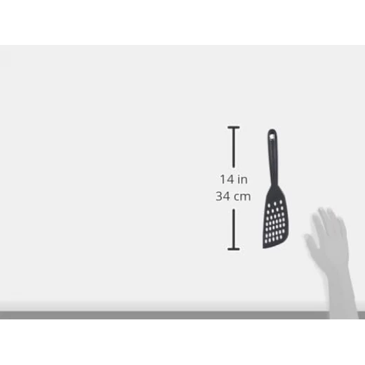 Pedrini One Piece Turner - Nylon with Chrome Plated Insert for Easy Cooking - Pedrini - Image 3