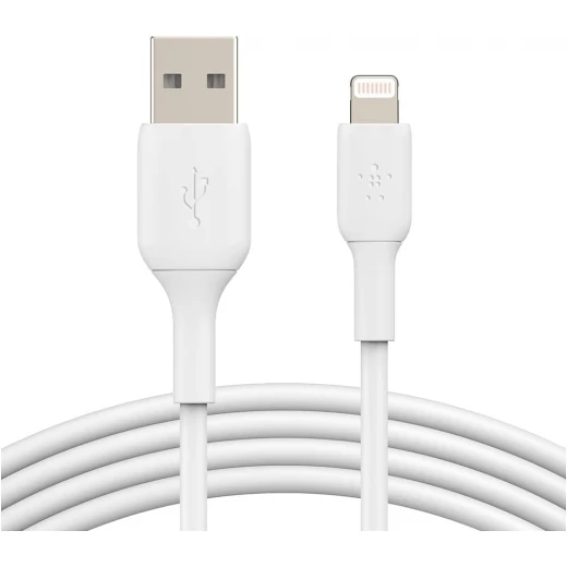 كيبل بيلكين بوست تشارج USB-A إلى لايتنينغ، بطول 1 متر، أبيض (عبوة من قطعتين) كيبل بيلكين بوست تشارج USB-A إلى لايتنينغ، بطول 1 متر، أبيض (عبوة من قطعتين)