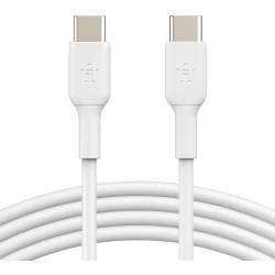 Belkin USB-C to USB-C Fast Charging Cable (1M/3.3ft) - iPhone, Galaxy, iPad, & More White