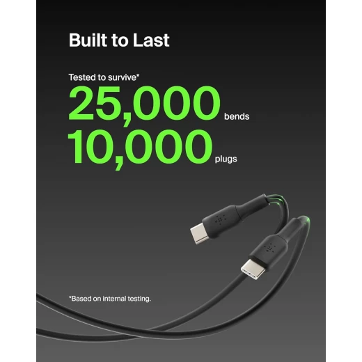 كيبل بيلكين BoostCharge USB-C إلى USB-C (1 متر/3.3 قدم) - شحن سريع ونقل بيانات لأجهزة iPhone و Samsung والمزيد - بيلكين - Image 8