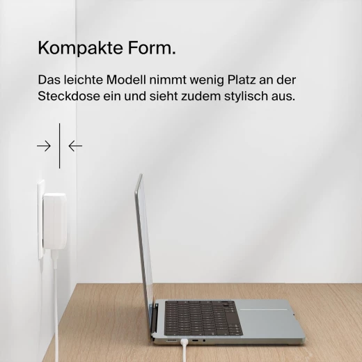 شاحن Belkin BoostCharge USB-C بقوة 67 واط بثلاثة منافذ لأجهزة iPhone 17 و MacBook Pro و Galaxy - أبيض - بيلكين - Image 7