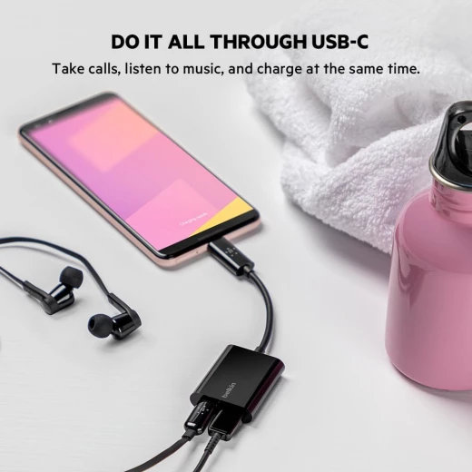محوّل بيلكين كونكت للصوت والشحن عبر USB-C – يدعم الشحن السريع حتى 60 واط - بيلكين - Image 2