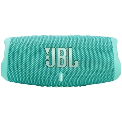 مكبر صوت بلوتوث محمول JBL Charge 5 - أزرق مخضر، مقاوم للماء، تشغيل 20 ساعة مكبر صوت بلوتوث محمول JBL Charge 5 - أزرق مخضر، مقاوم للماء، تشغيل 20 ساعة