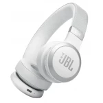 سماعات رأس JBL Live 670NC اللاسلكية على الأذن بيضاء - خاصية إلغاء الضوضاء - جي بي ال