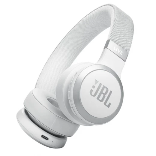 سماعات رأس JBL Live 670NC اللاسلكية على الأذن بيضاء - خاصية إلغاء الضوضاء سماعات رأس JBL Live 670NC اللاسلكية على الأذن بيضاء - خاصية إلغاء الضوضاء