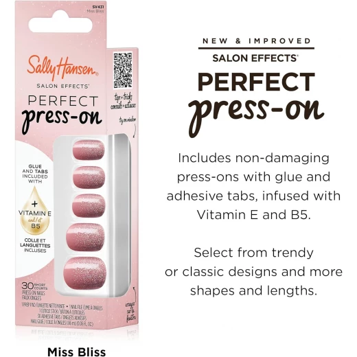 Sally Hansen Salon Effects Miss Bliss Press On Nails Kit: Chic & Easy Manicure for Instant Style & Perfect Nails - Sally Hansen - Image 4