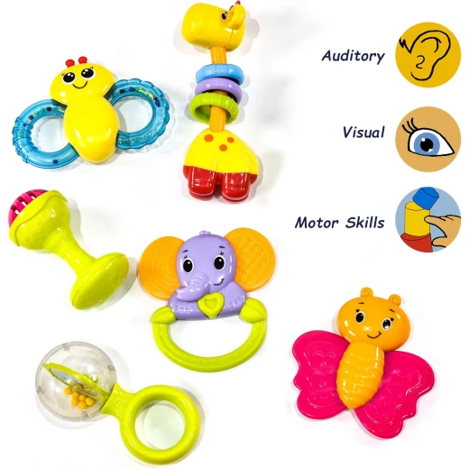 infunbebe Baby Teething Toys 6 Pack BPA Free 3+ Months - infunbebe - Image 2