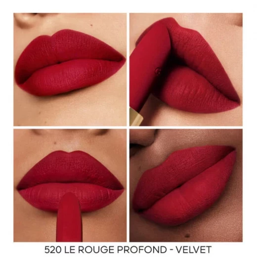 Guerlain Rouge G Deep Red Velvet Matte Lipstick Long Lasting Refillable Makeup 520 Deep Red - Guerlain - Image 3