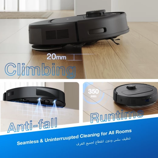 Ecovacs Deebot N20e Robot Vacuum Cleaner with Mop - 350 Min Runtime, Anti-Tangle, Smart Mapping - Ecovacs - Image 5
