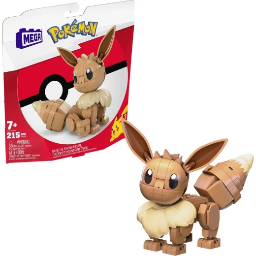 Mega Construx Build & Show Eevee Building Set - 215 Pieces, 4-Inch Poseable Figure for Kids Mega Construx Build & Show Eevee Building Set - 215 Pieces, 4-Inch Poseable Figure for Kids