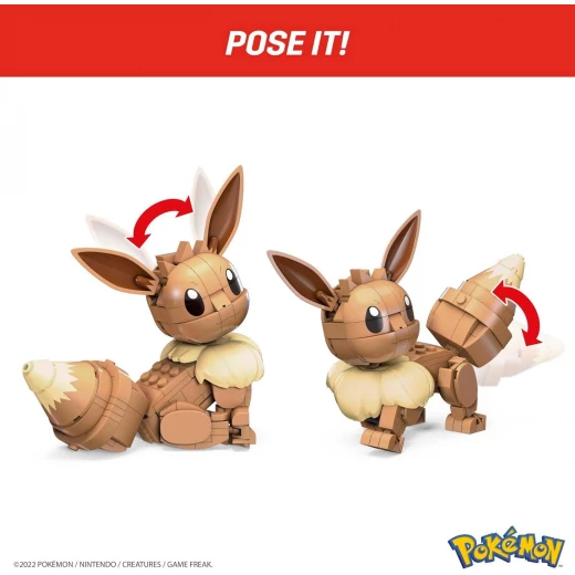 Mega Construx Build & Show Eevee Building Set - 215 Pieces, 4-Inch Poseable Figure for Kids - Mega Construx - Image 2