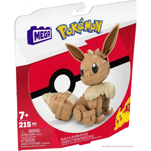Mega Construx Build & Show Eevee Building Set - 215 Pieces, 4-Inch Poseable Figure for Kids - Mega Construx - Image 5