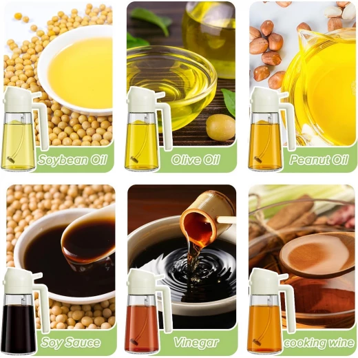 بخاخ زيت المطبخ من بي إيه إف إم إس ريج، موزع زيت زيتون للطبخ، أسود. مصنوع من الفولاذ المقاوم للصدأ والزجاج عالي الجودة. الميزات الرئيسية: سهولة الصب، رذاذ مُتحكم به، تصميم مقاوم للتسرب. الأبعاد: 2.3 - Image 3