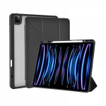 حافظة وايو ديفيندر لجهاز iPad 12.9 بوصة أسود، مقاوم للصدمات، فتحة قلم - وي وُو