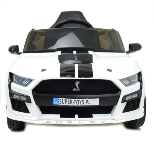 سيارة فورد موستانج شيلبي GT500 كهربائية للركوب، عجلات ناعمة، لون أبيض، 12 فولت - Image 4