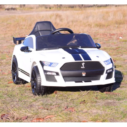 سيارة فورد موستانج شيلبي GT500 كهربائية للركوب، عجلات ناعمة، لون أبيض، 12 فولت - Image 5