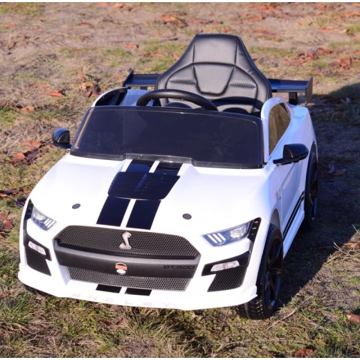 سيارة فورد موستانج شيلبي GT500 كهربائية للركوب، عجلات ناعمة، لون أبيض، 12 فولت - Image 6