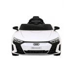 سيارة ركوب أودي RS E-Tron GT للأطفال، تعمل بالكهرباء ببطارية 12 فولت مع أضواء LED، بوق وموسيقى عملية، لون أبيض، مناسبة للأعمار من 3 إلى 8 سنوات، مقعد واحد