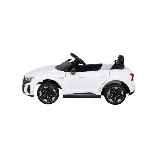 سيارة ركوب أودي RS E-Tron GT للأطفال، تعمل بالكهرباء ببطارية 12 فولت مع أضواء LED، بوق وموسيقى عملية، لون أبيض، مناسبة للأعمار من 3 إلى 8 سنوات، مقعد واحد - Image 4