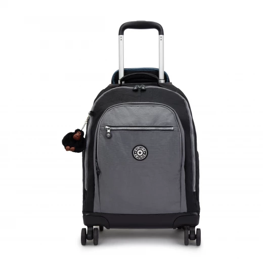 حقيبة ظهر بعجلات كبيرة من Kipling New Zea Space Black Bl مع مقصورة للكمبيوتر المحمول