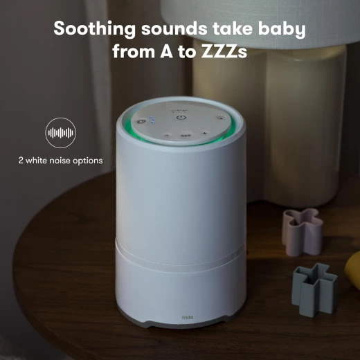 Frida Baby 3-in-1 Air Purifier Sound Machine Night Light, HEPA Filter, White - Image 2
