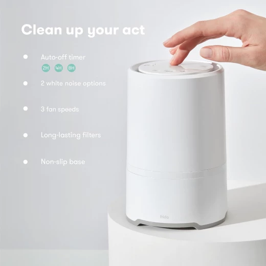 Frida Baby 3-in-1 Air Purifier Sound Machine Night Light, HEPA Filter, White - Image 4