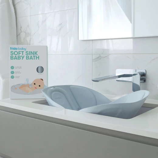 Frida Baby Soft Sink Bather, Foldable Baby Bath Tub, Easy Clean, White 19.05 × 10.67 × 27.94 cm - Image 4