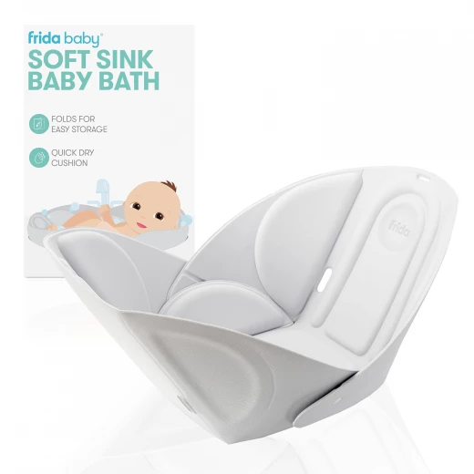 Frida Baby Soft Sink Bather, Foldable Baby Bath Tub, Easy Clean, White 19.05 × 10.67 × 27.94 cm Frida Baby Soft Sink Bather, Foldable Baby Bath Tub, Easy Clean, White 19.05 × 10.67 × 27.94 cm