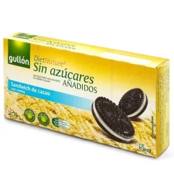 Gullon Zero Cocoa Sandwich Biscuits 5 Pack 210g, Delicious Sugar-Free Snack