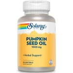 SOLARAY Pumpkin Seed Oil 1000 mg - Source of Omega 6 and Omega 9 Essential Fatty Acids and Plant Sterols - Pressed from Pumpkin Seeds  90 Servings, 90 Softgels - Solaray