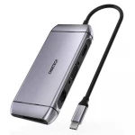 Choetech 9-in-1 USB-C Hub Multifunctional Adapter, HDMI 4K, VGA, USB 3.0, SD/TF Card Reader, RJ45, Gray - Choetech