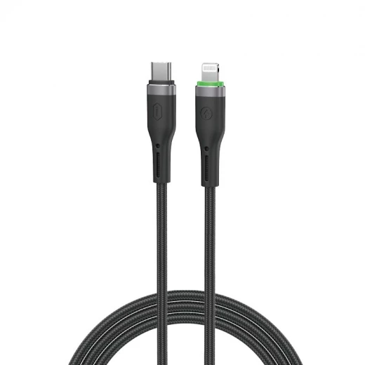 كيبل وي وو C070 اورينج لينك USB-C إلى لايتنينج 1 متر أسود، شحن سريع - وي وُو - Image 3