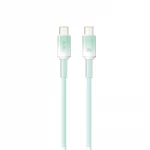 كابل وي وو C063 نيو لينك USB C إلى USB C سيليكون 1 متر أخضر للشحن السريع ونقل البيانات يدعم توصيل الطاقة 60 واط تصميم متين متوافق مع أجهزة الكمبيوتر المحمولة والهواتف الذكية - وي وُو
