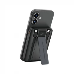 WiWU P061 Earl Series 10,000mAh Power Bank, Compact Black Portable Charger for Phones, Tablets, and Daily Use