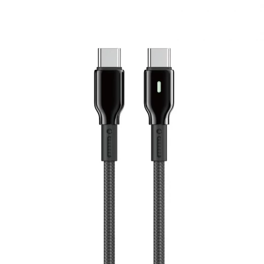 كابل وي وو C075 Oringlink USB-C إلى USB-C من سبائك الزنك مضفر بالنايلون، طول 1 متر، أسود - وي وُو - Image 3