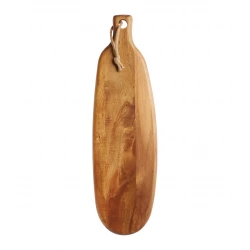 KitchenCraft Gourmet Acacia Wood Serving Paddle Board, Long Antipasti Cheese Board, Brown