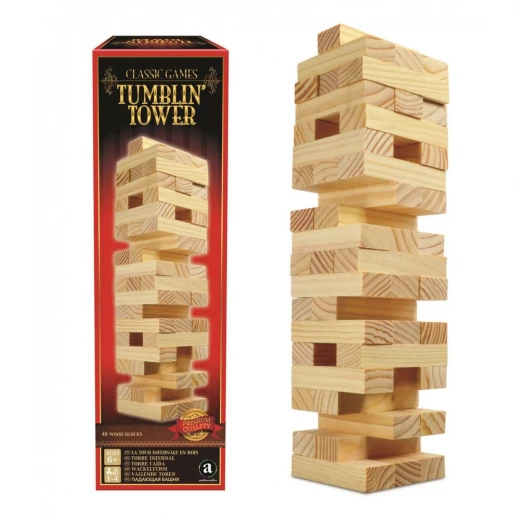 Ambassador Tumblin Tower Board Game Wooden Stacking Blocks for Kids 6+ Years Ambassador Tumblin Tower Board Game Wooden Stacking Blocks for Kids 6+ Years