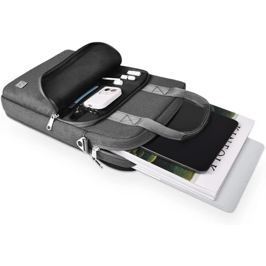 WiWU Alpha Vertical Double Layer Bag For 12.9" Laptop/Ultrabook - Gray | ALPHAVDL12.9-GY - Wiwu - Image 3
