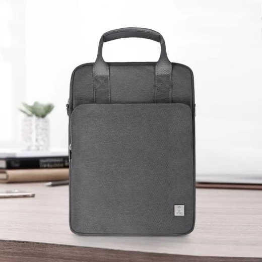 WiWU Alpha Vertical Double Layer Bag For 12.9" Laptop/Ultrabook - Gray | ALPHAVDL12.9-GY - Wiwu - Image 4