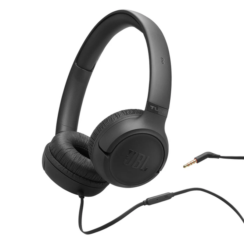 سماعات أذن سلكية JBL Tune 530 سوداء، فوق الأذن، مقبس 3.5 ملم، مع ميكروفون - جي بي ال