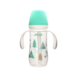 Farlin Wide Neck Sippy Cup 270ml Green Spill-Proof for Babies 6+ Months