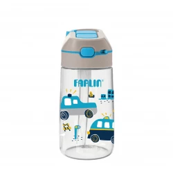 Farlin Tritan Drinking Cup 400ml, Non-Spill Design, Blue, for Toddlers