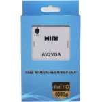 محول 3 RCA إلى VGA مع دعم الفيديو المركب والصوت، لون أبيض، يحول إشارات RCA إلى VGA، متوافق مع أجهزة متعددة
