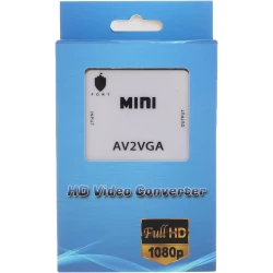 محول 3 RCA إلى VGA مع دعم الفيديو المركب والصوت، لون أبيض، يحول إشارات RCA إلى VGA، متوافق مع أجهزة متعددة