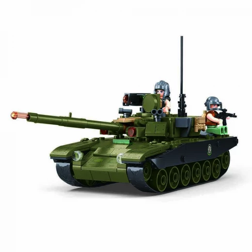مجموعة مكعبات بناء دبابة جيش سلوبان IFR T-90 AS، 318 قطعة، مركبة عسكرية - Sluban - Image 2
