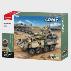 طقم مكعبات بناء دبابة جيش سلوبان OEF Stryker ADS عسكرية 310 قطعة